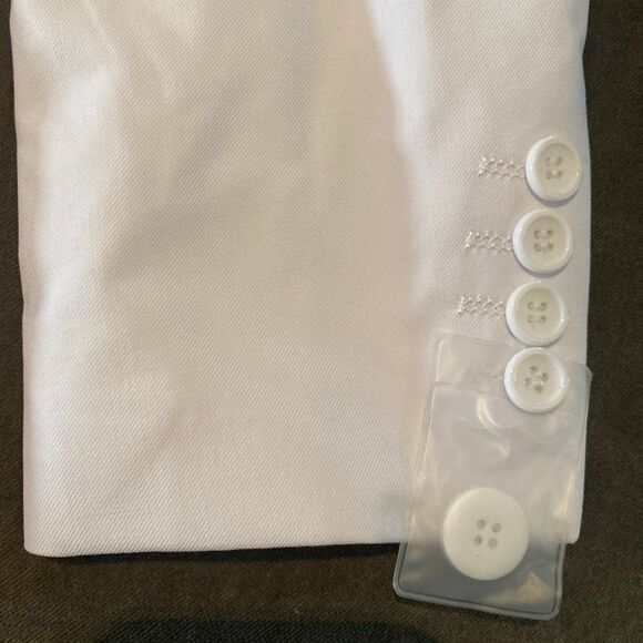 Men’s Mogu White 2 Piece Slim Fit Suit Notched Lapel Size 32 Jacket 31 Pants NWT - Picture 9 of 13